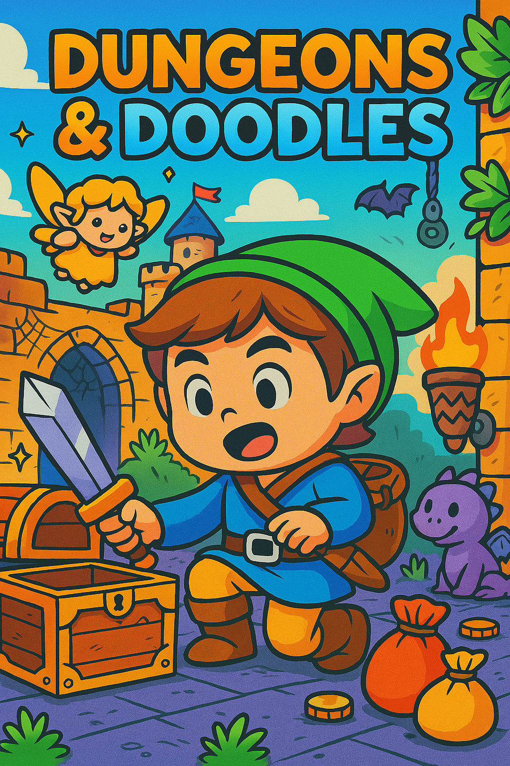 Dungeons and Doodles Coloring Book