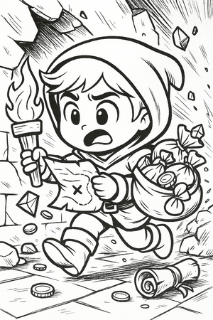 Free printable fantasy coloring page sample